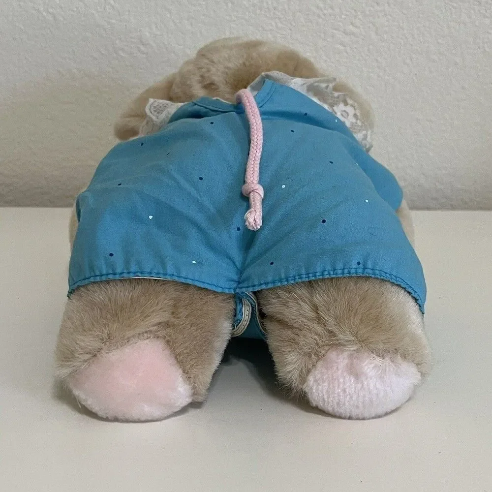 Vintage Applause Wilfred Pig Plush Stuffed Animal 1980s Blue Outfit Piggy 11